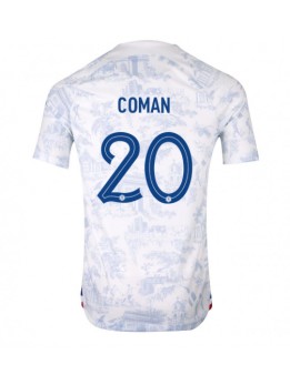 Moški Nogometna dresi replika Francija Kingsley Coman #20 Gostujoči SP 2022 Kratek rokav